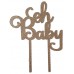 Cake topper Oh baby lila glans